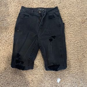 Women’s High rise distressed Black Jeggings